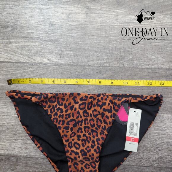 No Boundaries Moderate Coverage Leopard Bikini Bottom Size S - Picture 3 of 5
